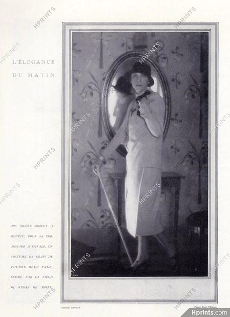 Nicole Groult (Couture) 1925 Mrs Nicole Groult Portrait, Photo Paul O'Doyé