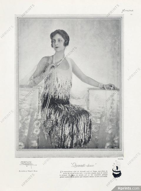 Chanel (Couture) 1924 ''Quarante-deux'' Evening Gown, Photo Demeyer