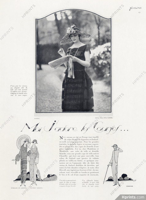 Lucile - Lady Duff Gordon (Couture) 1922 Dress For the Races... Photo Laure Albin Guillot