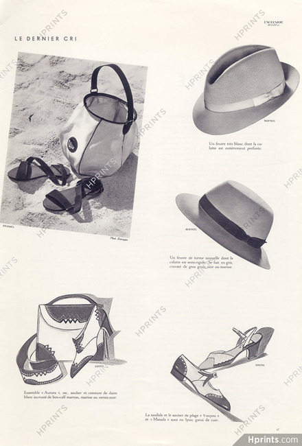 Hermès (Handbags) 1935 Edith (Shoes) & Berteil (Hats) Photo Dorvyne