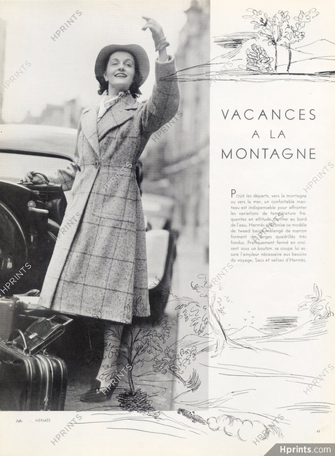 Hermès (Couture, Handbag, Luggage) 1938 Photo Joffé