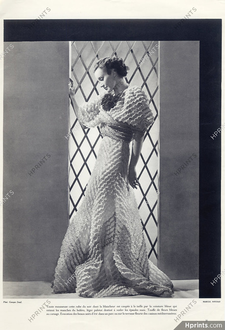 Marcel Rochas (Couture) 1935 Photo Georges Saad, Evening Gown