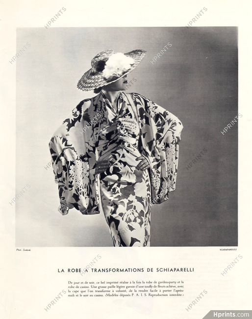 Schiaparelli (Couture) 1935 Photo Scaioni, Garden-Party Dress