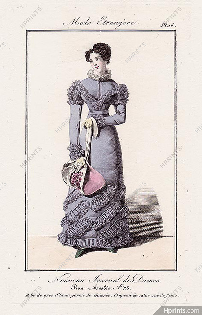 Nouveau Journal des Dames 1821 Modes de Paris N°16