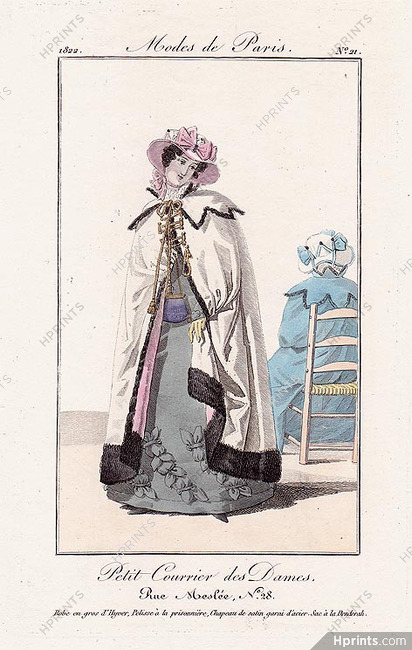 Petit Courrier des Dames 1822 Modes de Paris N°21