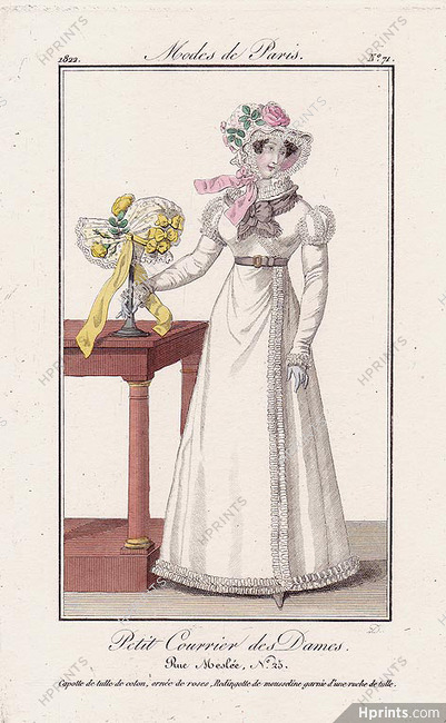 Petit Courrier des Dames 1822 Modes de Paris N°71