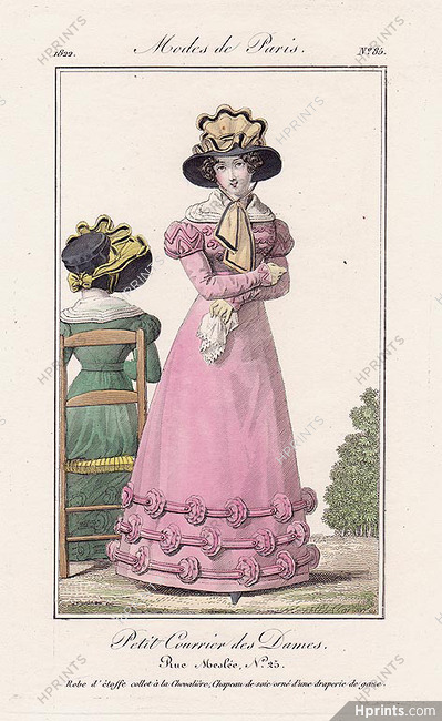 Petit Courrier des Dames 1822 Modes de Paris N°85