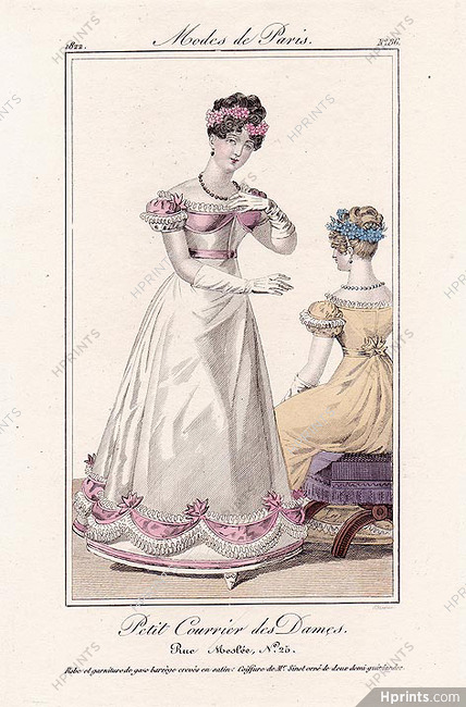 Petit Courrier des Dames 1822 Modes de Paris N°86