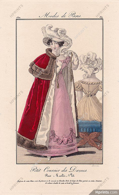 Petit Courrier des Dames 1822 Modes de Paris N°97