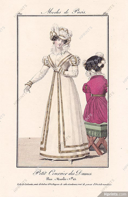 Petit Courrier des Dames 1822 Modes de Paris N°99