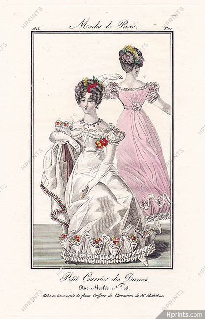 Petit Courrier des Dames 1823 Modes de Paris N°110