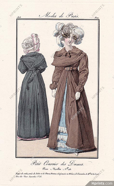 Petit Courrier des Dames 1823 Modes de Paris N°111