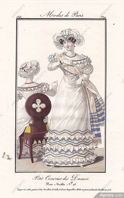 Petit Courrier des Dames 1823 Modes de Paris N°112