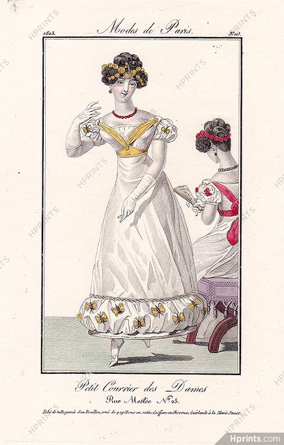 Petit Courrier des Dames 1823 Modes de Paris N°113