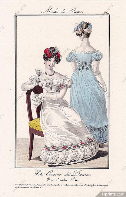 Petit Courrier des Dames 1823 Modes de Paris N°114