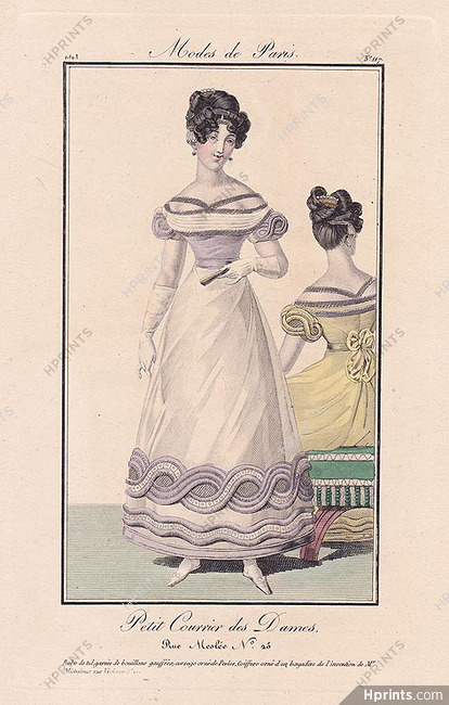 Petit Courrier des Dames 1823 Modes de Paris N°117