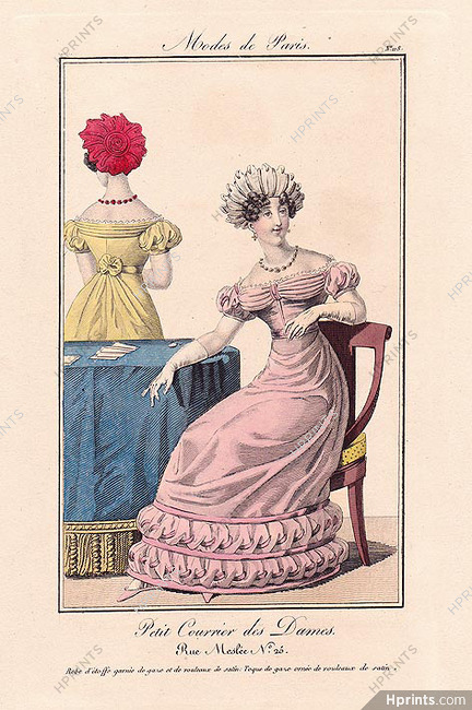 Petit Courrier des Dames 1823 Modes de Paris N°118