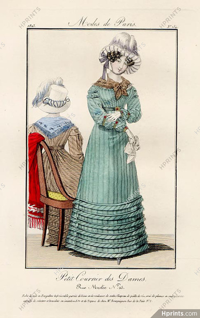 Petit Courrier des Dames 1823 Modes de Paris N°134