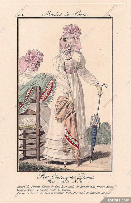 Petit Courrier des Dames 1823 Modes de Paris N°147