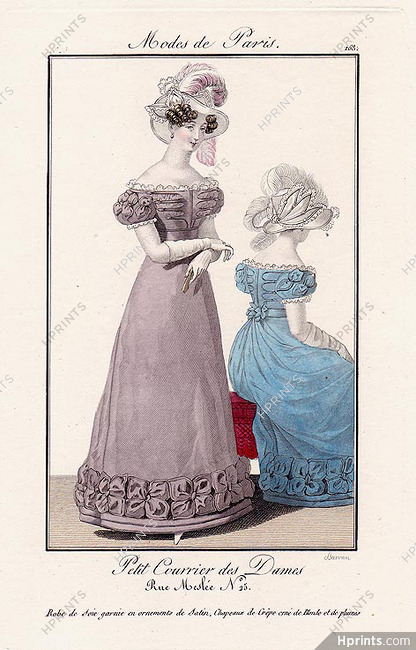 Petit Courrier des Dames 1823 Modes de Paris N°153