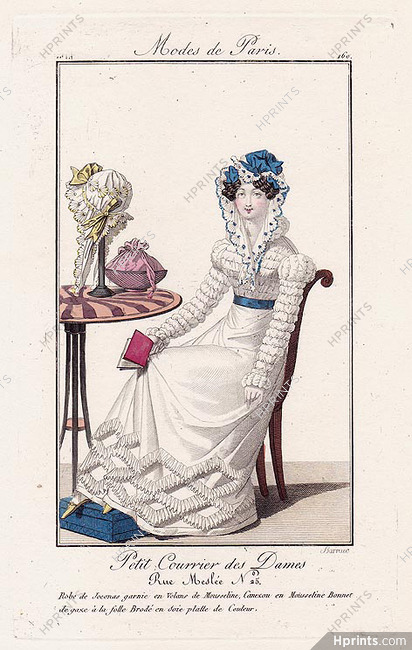 Petit Courrier des Dames 1823 Modes de Paris N°160