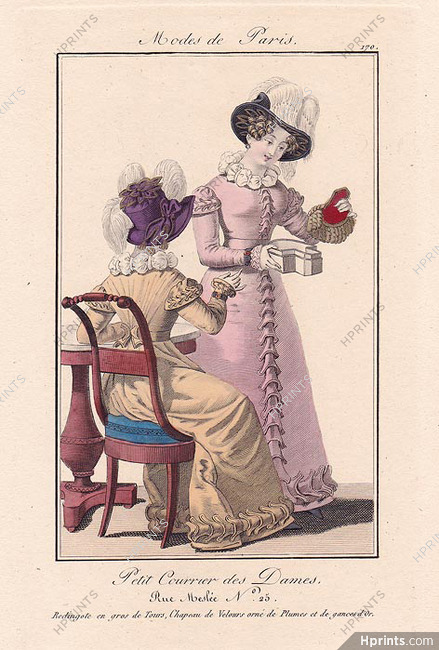 Petit Courrier des Dames 1823 Modes de Paris N°170