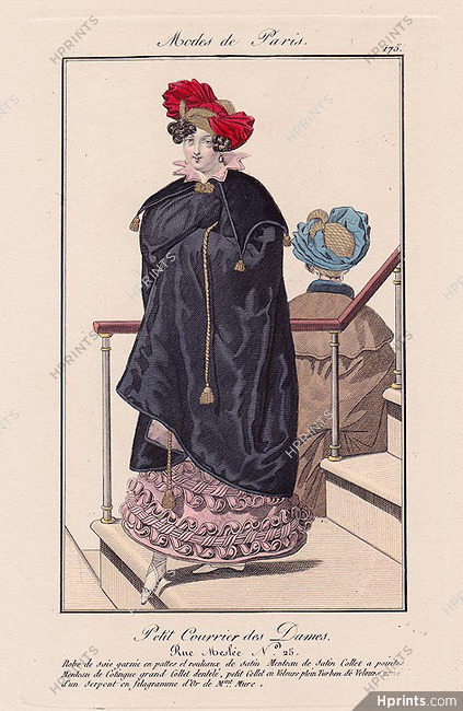 Petit Courrier des Dames 1823 Modes de Paris N°175