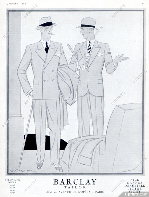 Barclay (Men's Clothing) 1930 G. Cazenove