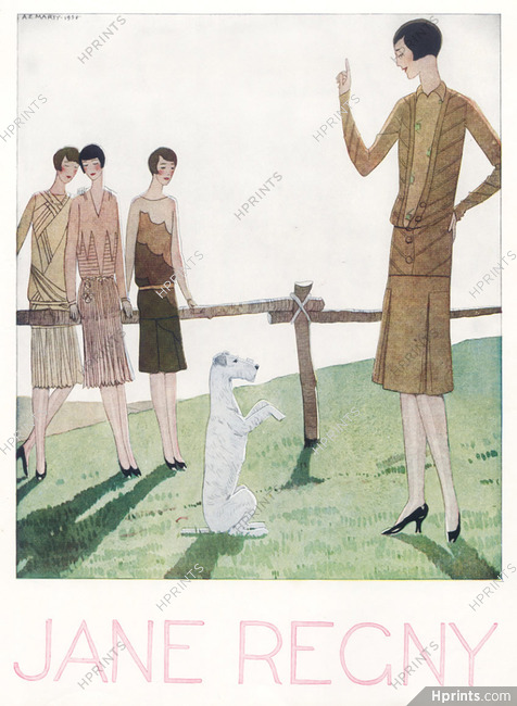 Jane Regny (Couture) 1928 Fox Terrier, André Edouard Marty