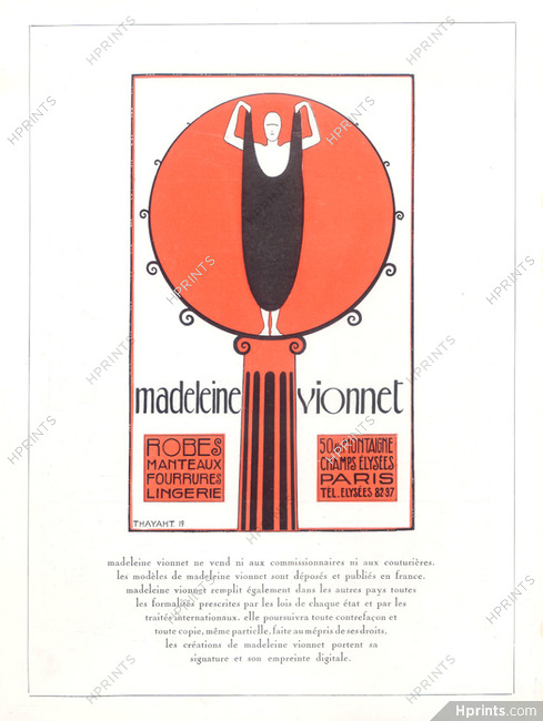 Madeleine Vionnet 1923 Label, Ernesto Michahelles Thayaht