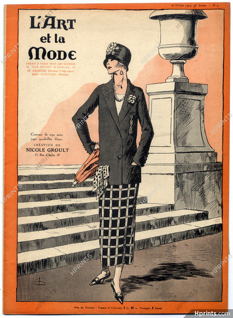 Nicole Groult (Couture) 1924 L'Art et la Mode, Soulié's drawing, 30 pages