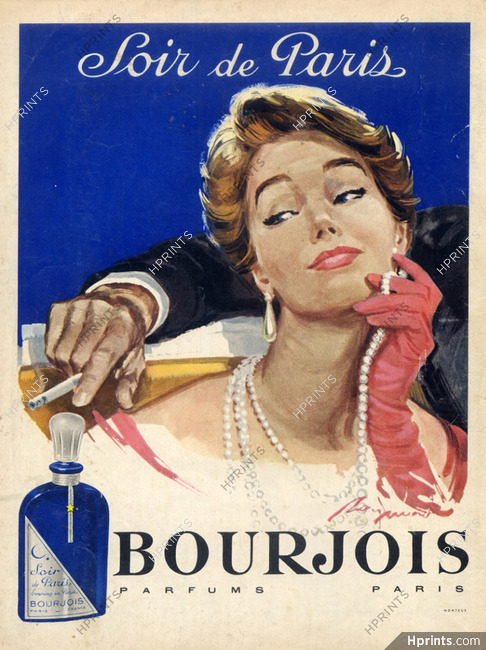 Bourjois (Perfumes) 1957 Soir De Paris, Raymond (Brénot)