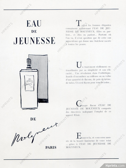 Molyneux (Perfumes) 1949 Eau de Jeunesse