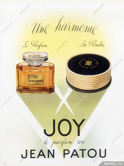 Jean Patou (Perfumes & Powder) 1950 Joy — Perfumes