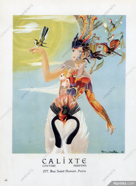 Calixte (Perfumes) 1946 Toni J. Mella, Surrealism