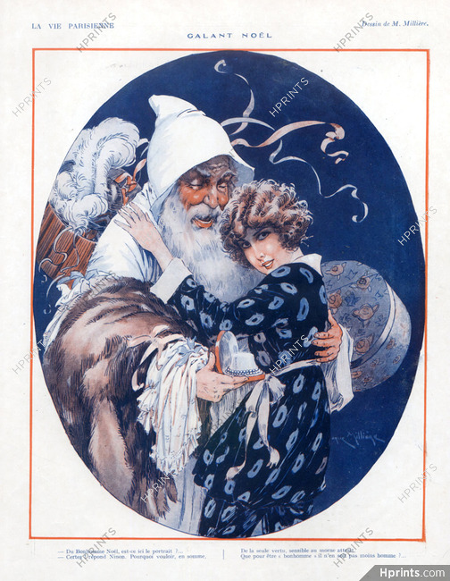 Maurice Millière 1924 "Galant Noël" Santa Christmas