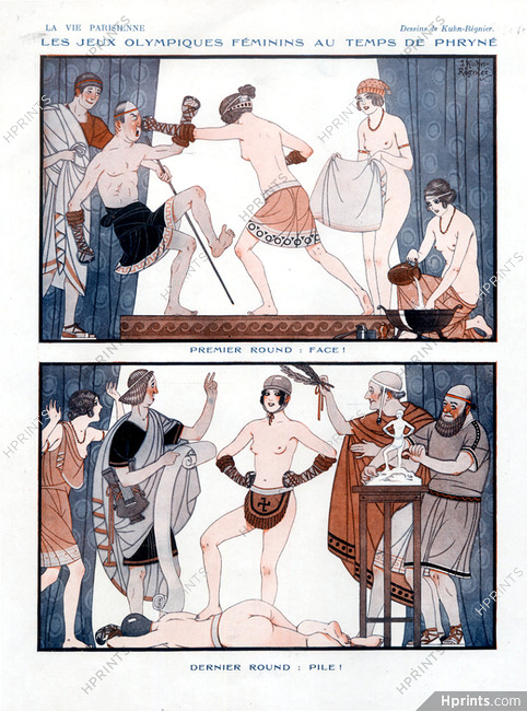 Joseph Kuhn-Régnier 1924 The Feminine Olympics in the time of Phryné, Boxing