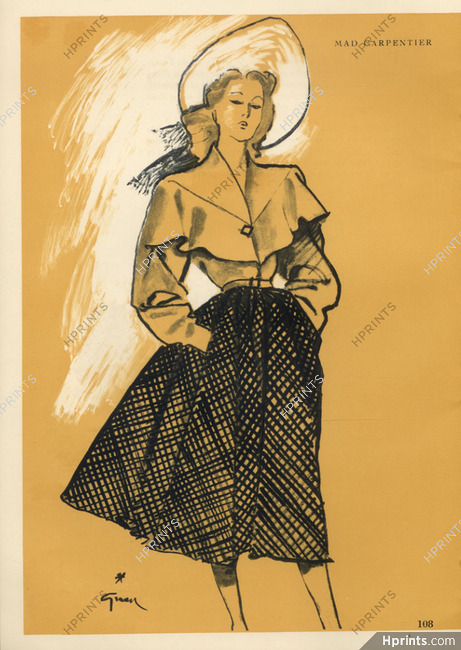 Mad Carpentier 1945 René Gruau, Fashion Illustration