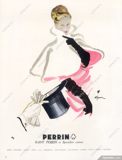 Perrin (Gloves) 1946 René Gruau — Advertisements