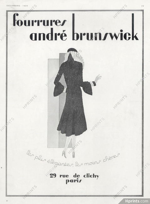 André Brunswick (Fur Clothing) 1929 Fur Coat