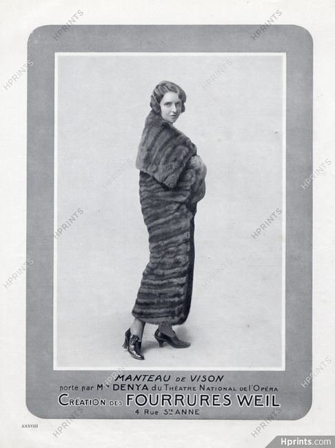Weil 1923 Miss Denya, Fur Coat