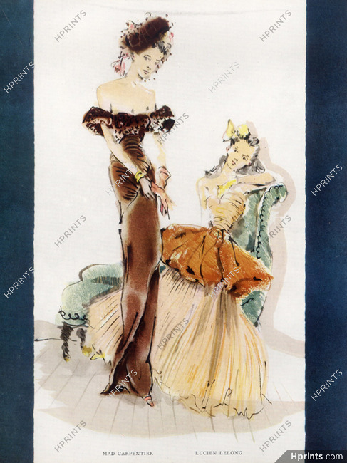 Mad Carpentier & Lucien Lelong 1947 Evening Gown, Christian Bérard