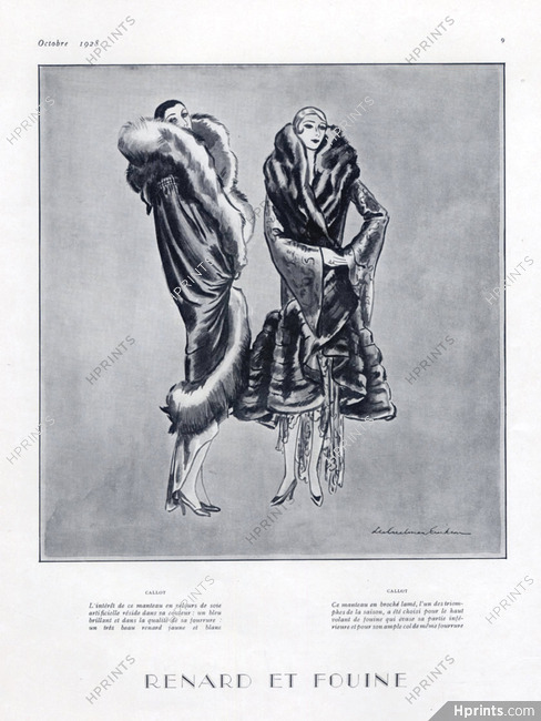 Callot Soeurs (Couture) 1928 Lee Creelman Erickson, Fur Coat