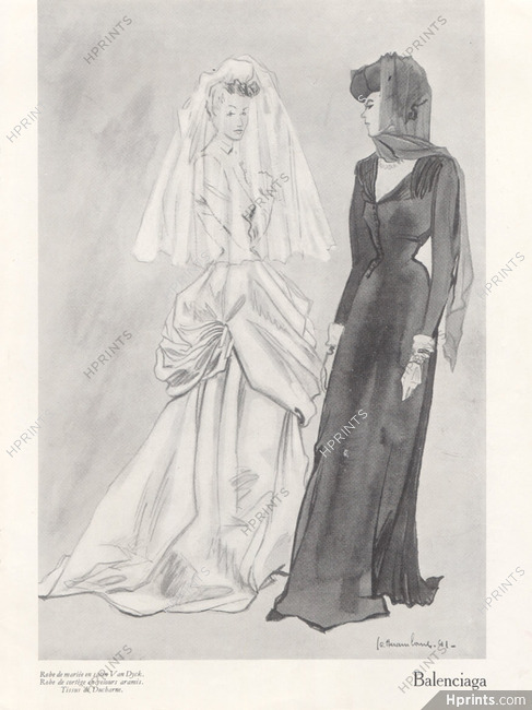 Balenciaga 1941 Wedding dress (Van Dyck), Ducharne, Jc. Haramboure