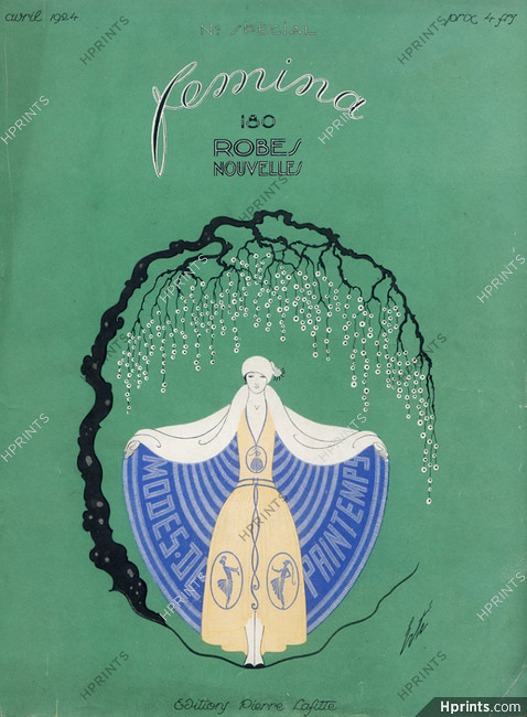 Erté (Romain de Tirtoff) 1924 "Robes Nouvelles" Femina Cover