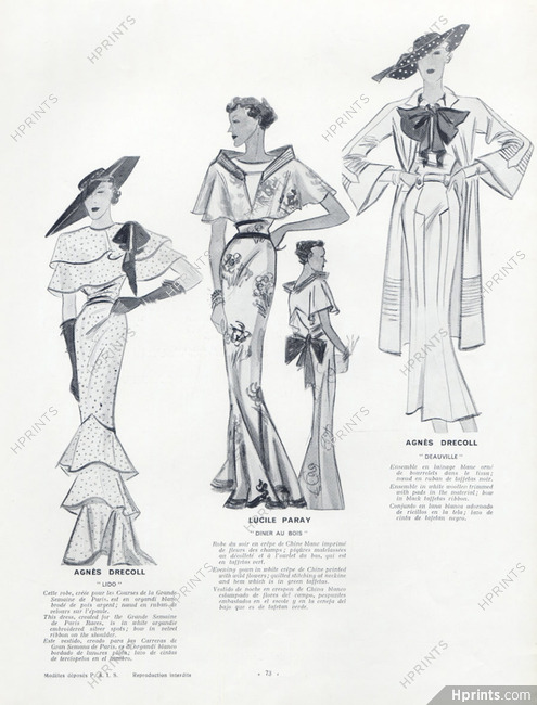 Agnès-Drecoll (Couture) 1934 Léon Bénigni, Lucile Paray