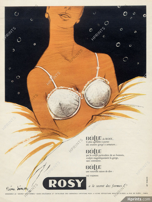 Rosy (Lingerie) 1957 Bra, Pierre Simon