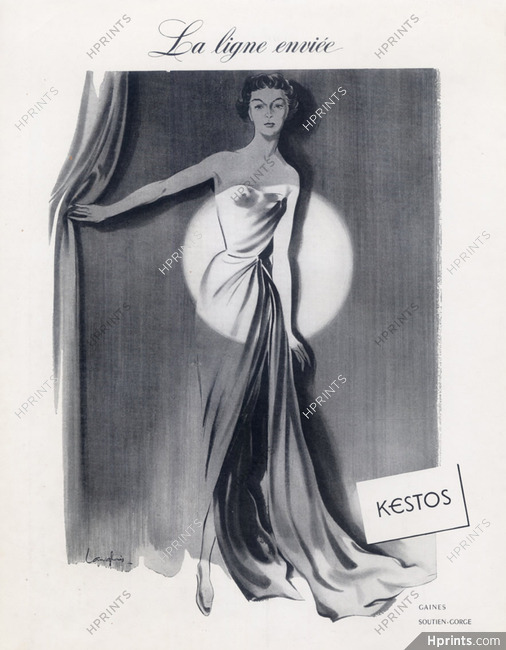Kestos (Lingerie) 1949 Dress J. Langlais