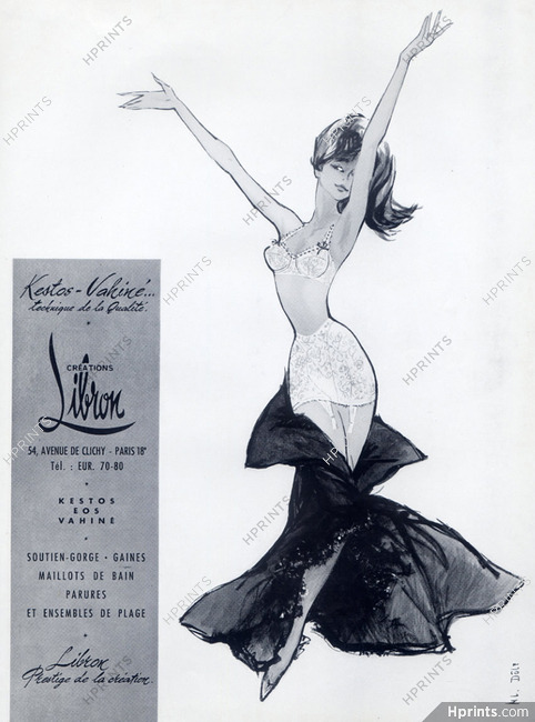 Kestos (Lingerie) 1962 Libron, Vahiné, Pin-up, M L Dôle