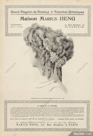 Marius Heng (Hairstyle) 1908 Wig, Hairpiece